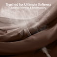thumbnail image 4 of Sasttie Queen Comforter Set Dark Brown, 3 Piece Solid Bedding for All Seasons, Soft and Breathable Down Alternative Bed Set with 2 Pillowshams, 4 of 9