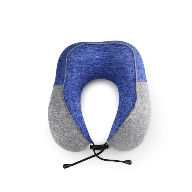 Cojín ergonómico de viaje para el cuello. Almohada de cuello con soporte para viajes largos en avión, tren o auto.