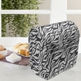 thumbnail image 3 of Safari Stand Mixer Cover, Continuing Wavy Stripes in Greyscale Monochrome Design Jungle Inspirations, Kitchen Appliance Organizer Bag Cover with Pockets, 5 Quarts, Dark Grey and White, by Ambesonne, 3 of 4