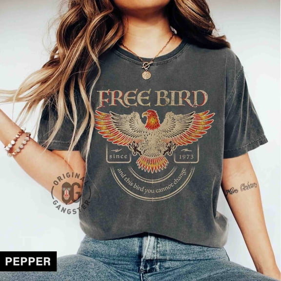 Free Bird Band Shirt, Oversized Vintage Band Tee, Unisex T-Shirt