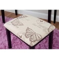thumbnail image 4 of Linon Coiffeuse Papillon et Tabouret Rembourré Miroir Relevable 2 Tiroirs en Bois Noir, 4 of 16