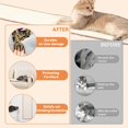 thumbnail image 3 of Alfombra rascadora de pared con forma de gato COOLEX, gruesa, 170 x 34 x 0,8 cm, color beige, 3 of 7