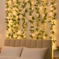 thumbnail image 5 of 3FT Artificial Eucalyptus Garland with Flowers, Rose Vine Flower Garland with 3.Ft String Lights, Silk White Rose Garland Faux Floral Garland for Table, Wedding, Wall Decor, 5 of 5