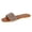 Brown, variant on Slides Sandals Women Open Toe Rhinestone Multi Row Strips Flat Sandals Square Toe Glitzy Bling Slide Slip On Beach Slippers