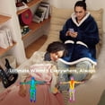 thumbnail image 4 of Colcha con capucha para adultos y niños Sherpa Navy Small, 4 of 6