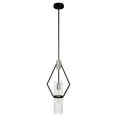 thumbnail image 1 of Everly Single Light Pendant, Black and Chrome, 1 of 4