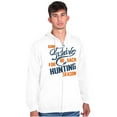 thumbnail image 3 of Gone Fishing Hunting Season Funny Dad Men's Big & Tall Graphic Zip Up Hoodie Brisco Brands 2X, 3 of 5