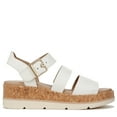 thumbnail image 3 of Dr. Scholls Women's Once Twice Espadrille Platform Wedge Sandal White/Cork 8M, 3 of 9