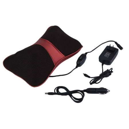 4 Head Design Kneading Neck Shoulder Back Body Spa Car Massage Pillow Deep Relax Neck Shoulder Pain 110V US Plug