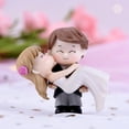thumbnail image 3 of NIBOLOG Couple Bride Groom Model Miniature Landscape Wedding Figurine Decor Ornament, 3 of 8