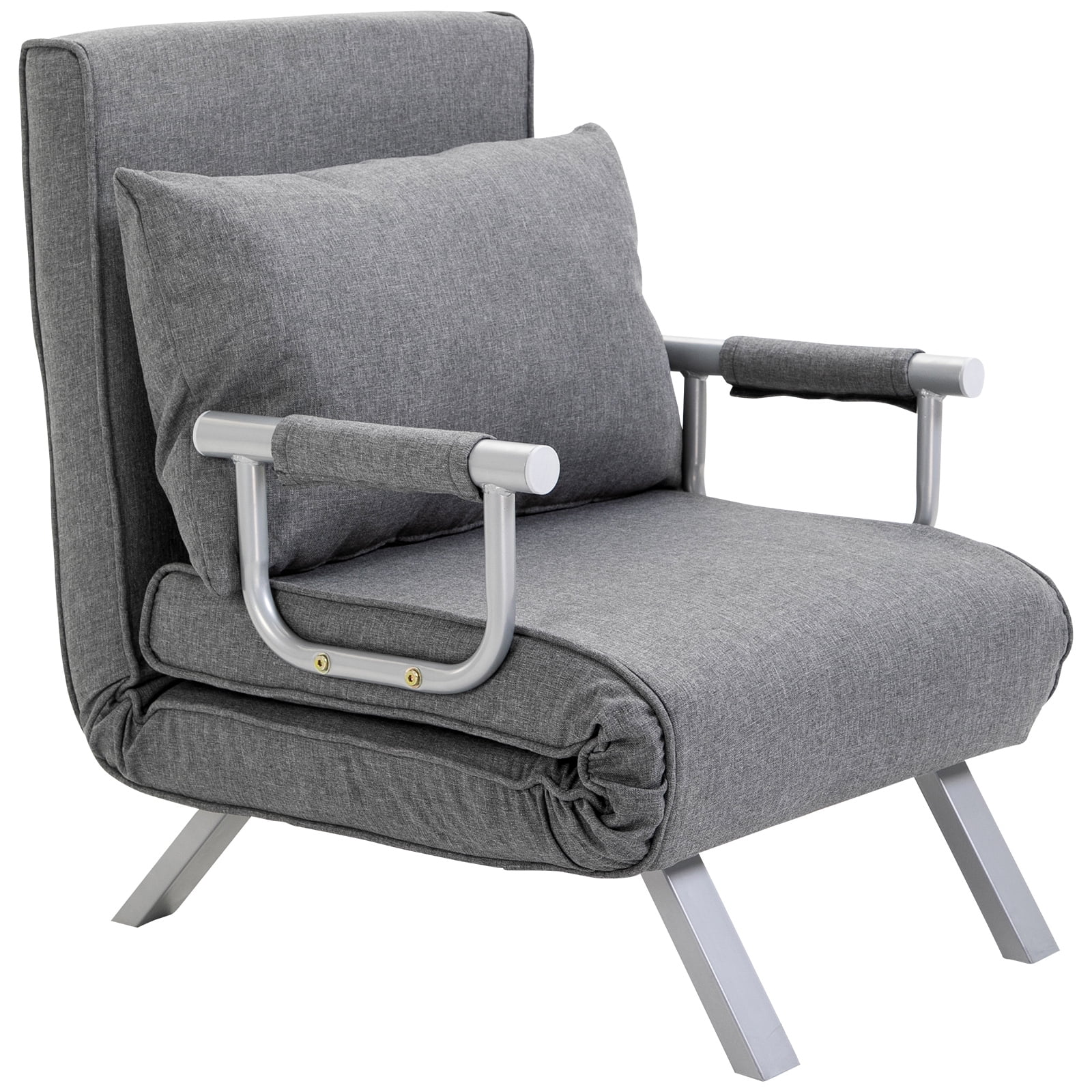 HOMCOM Small Futon Couch with Comfortable Fold Down Bed ...