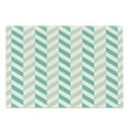 thumbnail image 1 of Chevron Cutting Board, Chevron Herringbone Pattern Springtime Freshness Classic Stripe Art, Decorative Tempered Glass Cutting and Serving Board, Large Size, Sea Green Eggshell White, by Ambesonne, 1 of 1