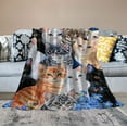 thumbnail image 2 of JEUXUS  Collage Kitten Blanket for Bed,Throw Blanket for Unisex and Kids - Super Soft Plush Cat Blankets for Cat Lovers Cats Print Throws Blankets - Queen Size Blanket, 2 of 6