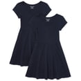 thumbnail image 1 of Dress The Children's Place Skater de manga corta para niña, paquete de 2, 1 of 2
