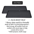 thumbnail image 3 of Great Working Tools Boot Trays for Entryway, Set of 2 Heavy Duty Shoe Trays All Season Muddy Mats Wet Shoe Tray Snow Boot Tray - Black, 40" x 20" x 1.2", 3 of 8