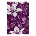 thumbnail image 5 of Purple Leaves Flowers Blackout Curtains for Living Room Bedroom 55W x 72/84L Insulated Window Drapes 2 Panels, 5 of 6