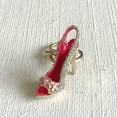 thumbnail image 7 of Wrapables Crystal Bling Key Chain Keyring Car Purse Handbag Pendant Charm, Pink High Heel, 7 of 7