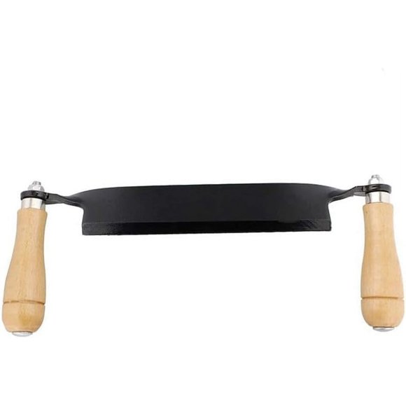 HUGFEGWE Draw Shave Knife - 8in Straight Draw Knife Pull Knife, Curved Draw Shave Tool, Woodworking Debarking Hand Tool, Ultra-Sharp Blade Bark Knife with Wooden Handle CA919-107684