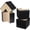 Black-4 inch, variant on Solid Wood Furniture Risers Brown 4 Inch Bed Sofa Table Lift