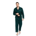thumbnail image 3 of ANLIQI Warm Couples' Christmas Pajamas Plaid Flannel Button-Down Set, Soft Loungewear with Functional Pockets(GN_L), 3 of 6