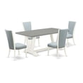 thumbnail image 2 of East West Furniture V-Style 5-piece Wood Dining Set in Linen White, 2 of 10
