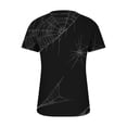 thumbnail image 5 of Women Short Sleeve Christmas gift Thin section Fashion Durable Leisure Printed Loose Loose Fitting Sexy Lining Purple Trendy Short Sleeve Size 4XL, 5 of 5