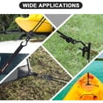 thumbnail image 4 of 2 PCS Kayak Tie Down Straps with Reflective Stripe & 2 PCS Quick Hood Loops, Rope Tie Down Ratchet Straps Canoe Bow and Stern Rope Hanger Kayak and Canoe Accessories, Black, 4 of 8
