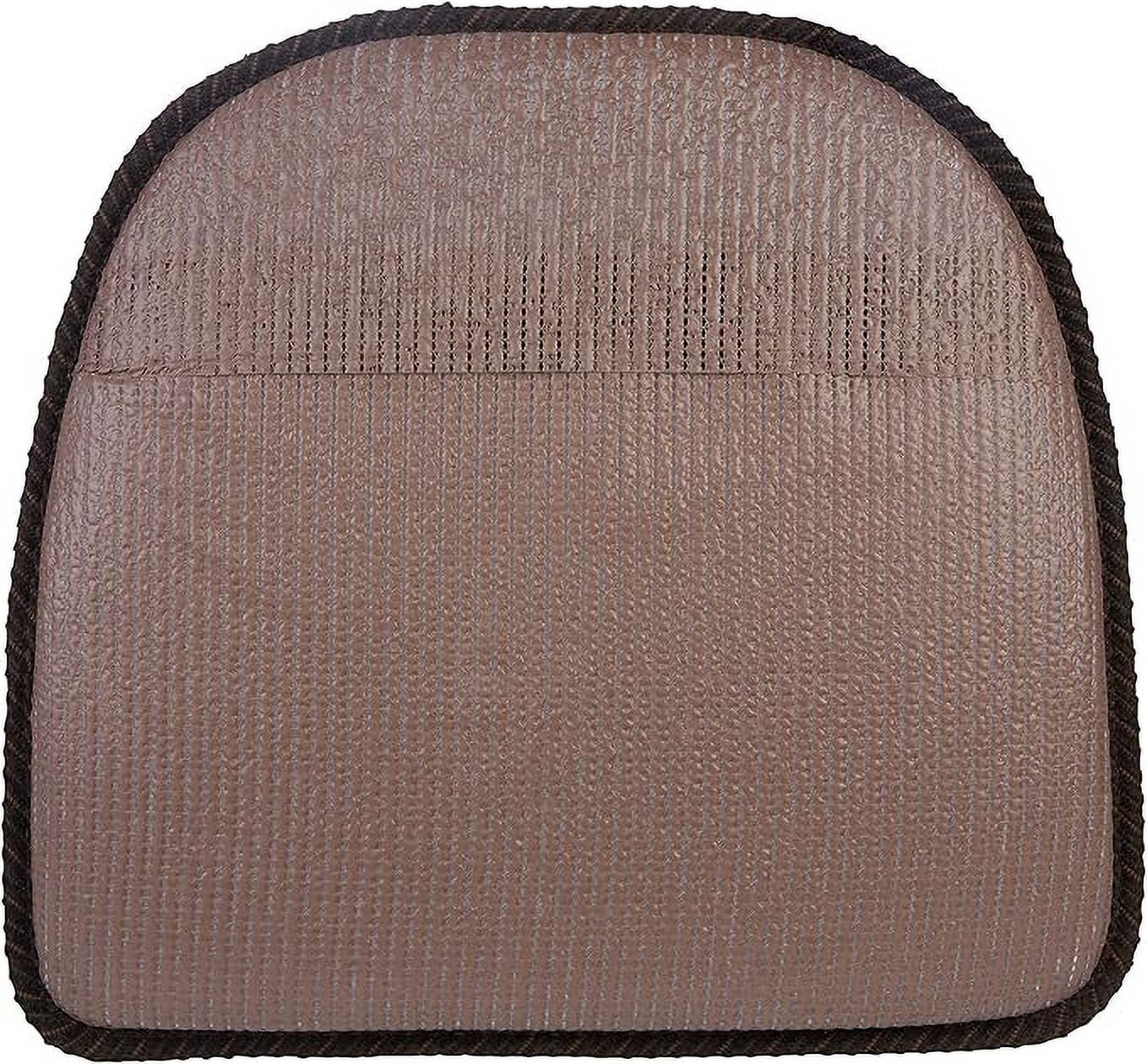 The Gripper Non Slip Chair Cushions, Soft & Comfortable Seat Pad, for Kitchen, Dining or Office, 4 Count, Chocolate