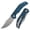 Blue, variant on Tenable Orion Pocket Knife,Blackwashed 14C28N Blade,Orange G10 Handle,B1089A5
