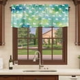 thumbnail image 6 of 2 Pack Valances for Window, Easter Rabbit Silhouette Short Curtains for Kitchen Bedroom Living Room, Spring Bunny Blue Green Ombre Rod Pocket Small Window Treatment Valance Drapes 42 x 18 Inch, 6 of 8