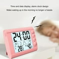 thumbnail image 4 of Skegnu Digital Alarm Clock Indoor Electronic Temperature Hygrometer Luminous Large Screen Digital Display Desktop Small Alarm Clock Household Temperature Hygrometer Alarm Clock for Heavy Sleepers, 4 of 6