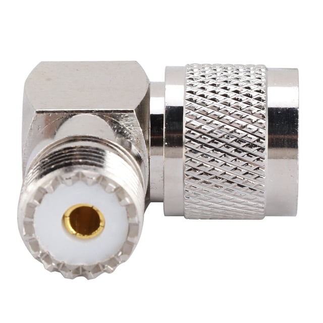 Conector Coaxial De ángulo Recto, N Adaptador De Antena De Conector Coaxial De ángulo Recto Macho A M Para El Conector UHF Para Conector UHF