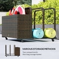 thumbnail image 4 of Outsunny Wicker Pool Float Storage Organizer, Pool Float Holder, 4 of 9
