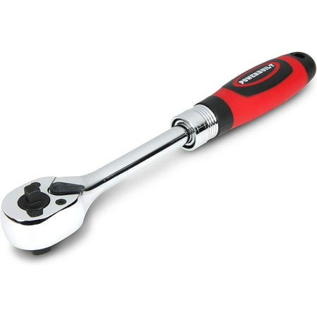 

Dual Size Extendable Ratchet 1/4-Inch and 3/8-Inch Drive 72 Tooth 5 Degree Swing Lightweight Rubber Handle Red - 940926