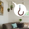 thumbnail image 1 of 20pcs Cup Hooks 2 Inch Vinyl Coated Screw-in Ceiling Wall Mount Hooks Perfect for Indoor Outdoor Hanger Brown, 1 of 7