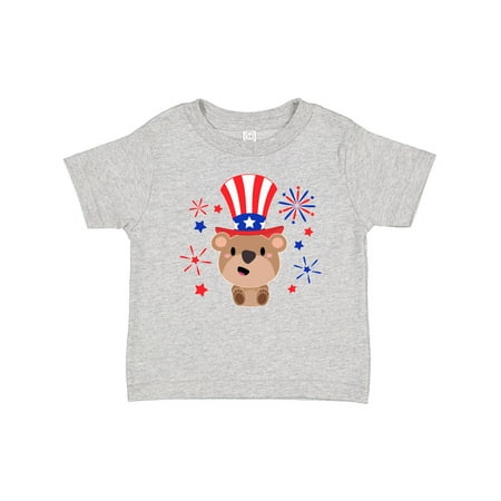 

Inktastic 4th of July Cute Bear with Blue and Red Fireworks Gift Baby Boy or Baby Girl T-Shirt