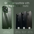 thumbnail image 2 of Crystal Clear Case for iPhone 13 Pro Max, [Not Yellowing] [Military Grade Drop Tested] Shockproof Protective Phone Case Soft Silicone Slim Cover with Camera Protection, 6.7 inch, Dark Green, 2 of 17