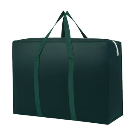 Hvmvliv Travel Storage Bag Moving Bag Large Capacity 50x30x25cm Non-woven Quilt Bag Portable Duffel Bag for Practical Packing & Organization Green