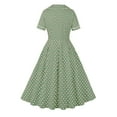 thumbnail image 3 of Vestido de Manga Corta para las Mujeres, Vestido Casual de Cuello en V de Bolsillo de Impresión de Moda Sexy Hecho de Poliéster Ligero para el Verano, Vestido de Verano para las Mujeres, 3 of 8