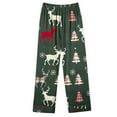 thumbnail image 3 of Lorytime Women Pjs Sets Christmas Reindeer Long Sleeved Collared Tops Elastic Waist Pants Cozy Winter Loungewear, 3 of 4