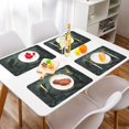 thumbnail image 2 of Wobogo Midnight Dark Crow Placemats Coasters Set of 2 Heat-resistant Non-slip Easy to Clean Square Dinner Plate Mat, 2 of 8