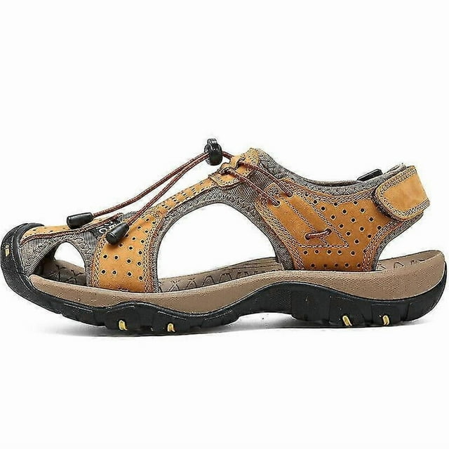 Nouvelles Sandales d'Été pour Hommes en Cuir Antidérapantes pour Randonnée Plage