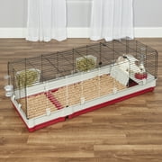 Midwest Homes for Pets Deluxe Rabbit & Guinea Pig Cage, XX-Large, White & Red