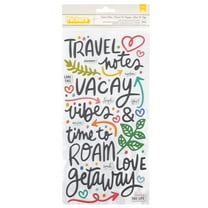 Vicki Boutin Where To Next Thickers Stickers 160/Pkg-Travel Notes Phrase/Puffy