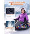 thumbnail image 4 of Wantdo Girl's Waterproof Ski Jacket Windproof Winter Snow Coat Fleece Raincoats Purple 6/7, 4 of 8