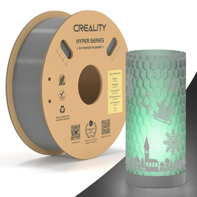 Filamento para impresora 3D Creality Hyper PETG de 1,75 mm, 1 kg, color gris