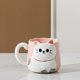 thumbnail image 3 of Taza de cerámica Gatito con relieve HappyWare 500ml rosa, 3 of 4