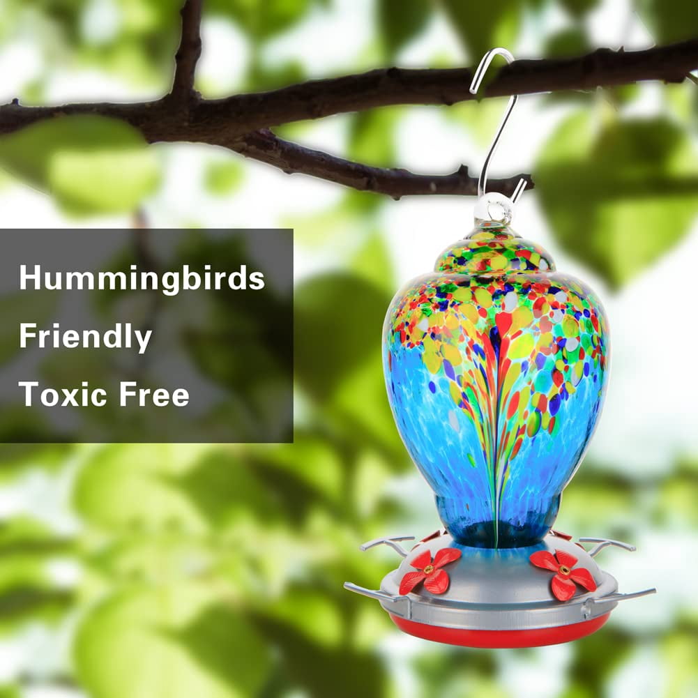 Hummingbird Feeder Red-white 32 Ounces Outdoor Patio Use