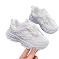 thumbnail image 4 of LTTVQM Girls Sneakers Lace Up Non-Slip Gum Sole Lightweight Outdoor Running Orthopedic Shoes Mesh Breathable Walking Shoes White 13 Little Kid, 4 of 4