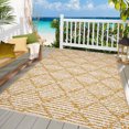 thumbnail image 2 of Erbanica 6' x 9' Indoor Outdoor Ochre Palm Beach Reversible Plastic Rug, 2 of 5